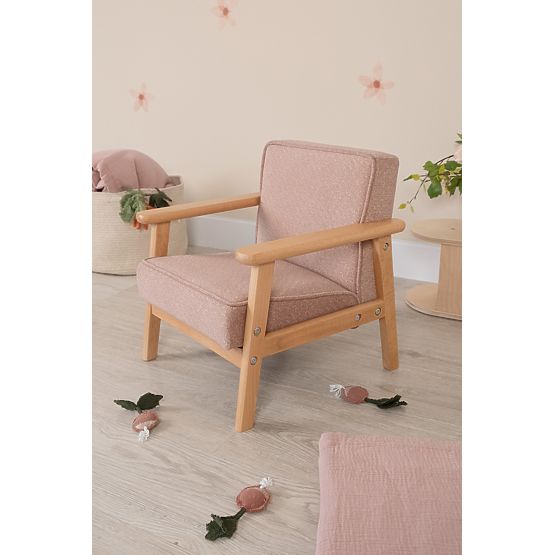Detské retro ružové kresielko Sakura