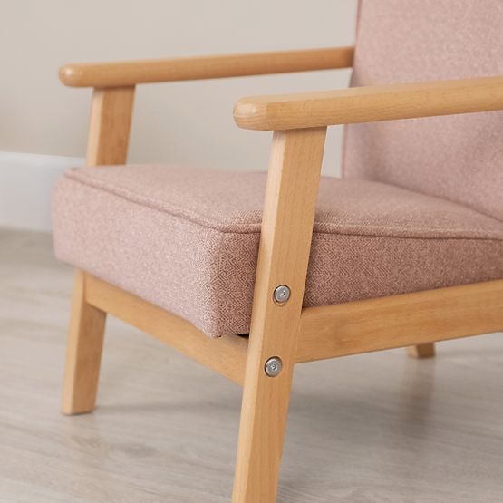 Detské retro ružové kresielko Sakura