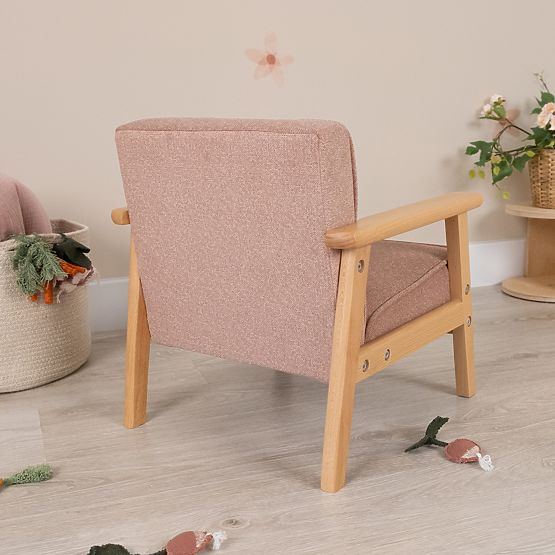 Detské retro ružové kresielko Sakura