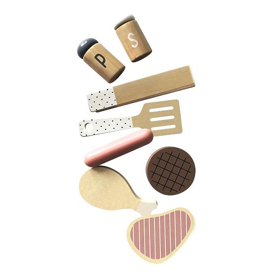 Detský drevený gril s príslušenstvom