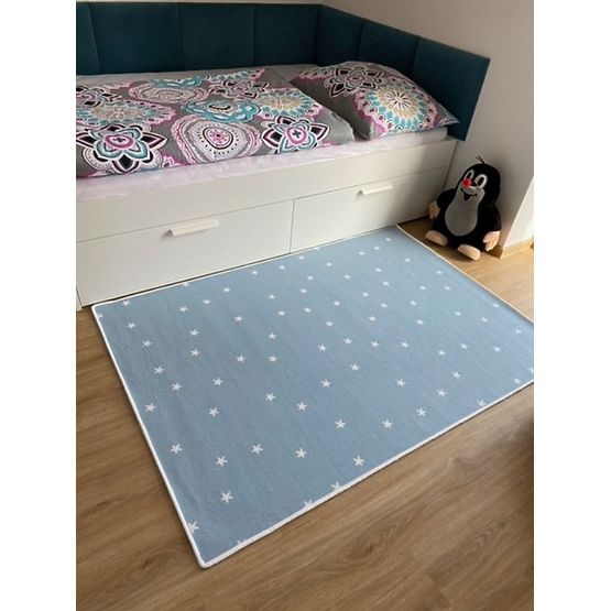 Detský koberček Hviezdička - modrý