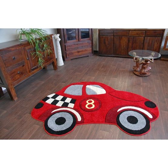 Detský koberec AUTO - červený