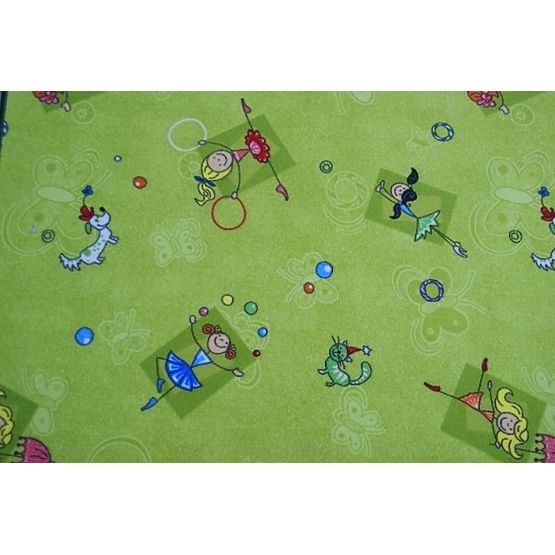 Detský koberec - baletky - zelený