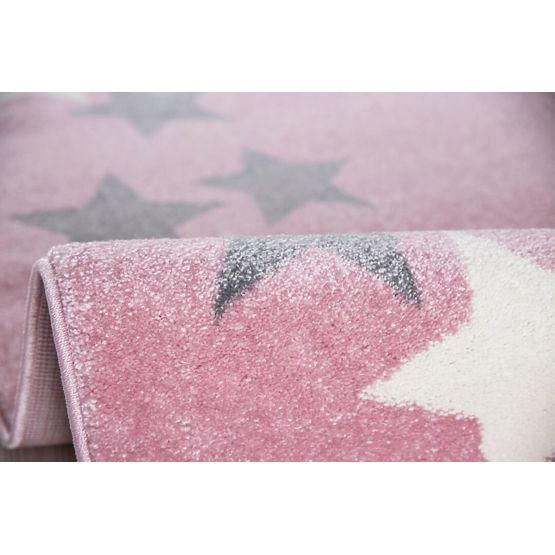 Detský koberec BORDERSTAR - ružovo-šedý