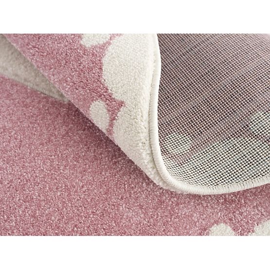 Detský koberec Crown - ružovo-biely