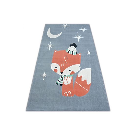 Detský koberec FOX - šedý