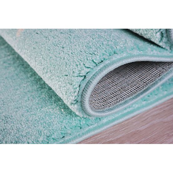 Detský koberec HEAVEN - mätovozelený/biely