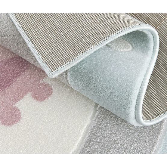 Detský koberec Lama - šedo-modrý