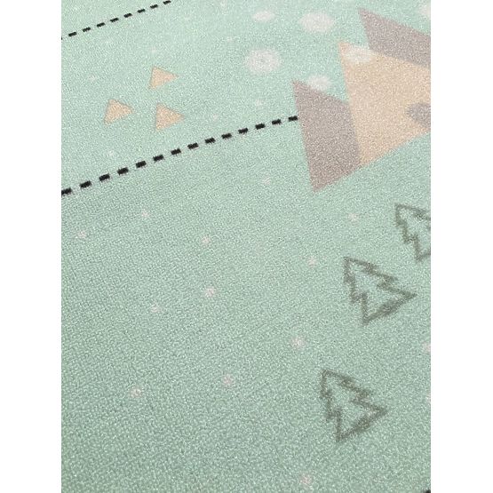 Detský koberec Mapa pokladov - mätový