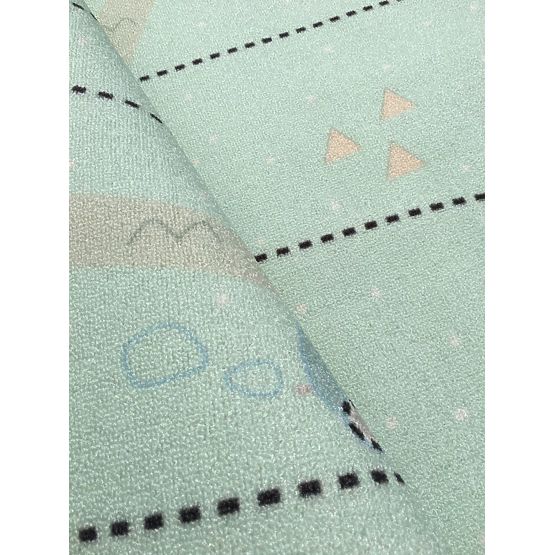 Detský koberec Mapa pokladov - mätový