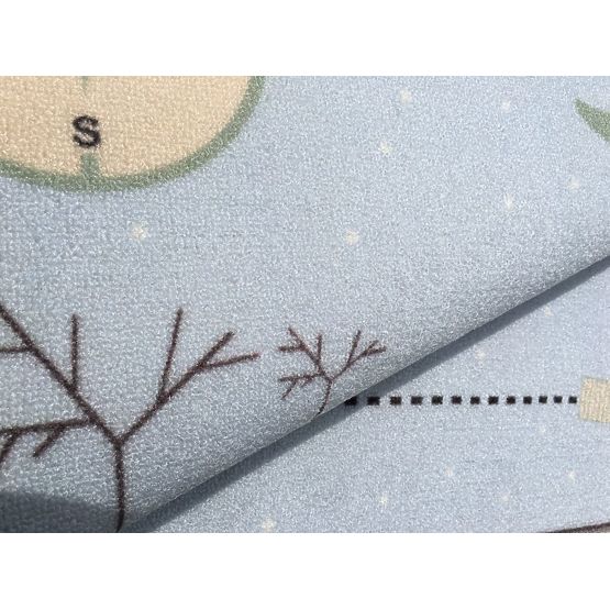 Detský koberec Mapa pokladov - modrý