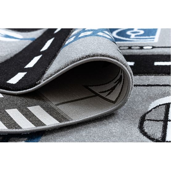 Detský koberec PETIT - Cesty a cesty - šedý