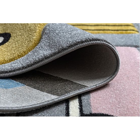 Detský koberec PETIT - Dopravné prostriedky - sivý