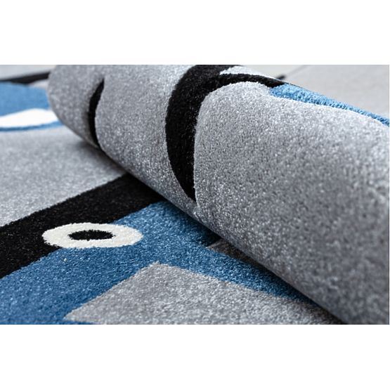 Detský koberec PETIT - Dopravné prostriedky - sivý