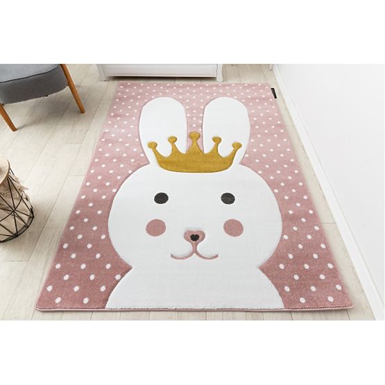 Detský koberec PETIT - Králíček - ružový