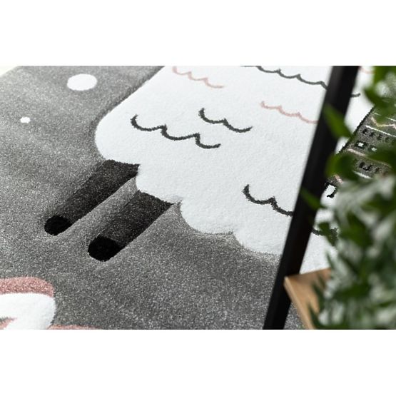 Detský koberec PETIT - Lama - sivý