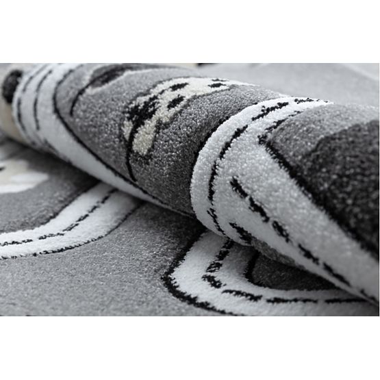 Detský koberec PETIT - Mesto a cesty - šedý