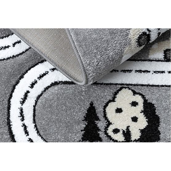 Detský koberec PETIT - Mesto a cesty - šedý