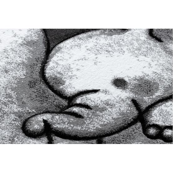 Detský koberec PETIT - Sloník - šedo-biely