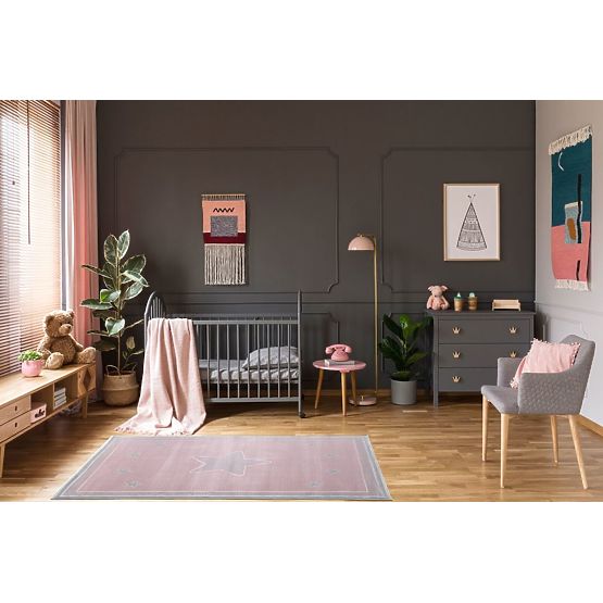 Detský koberec Princess Star - ružový