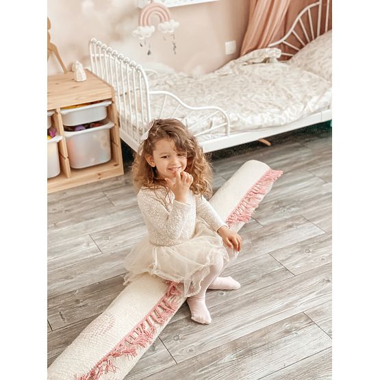 Detský koberec Ring - krémovo-ružový