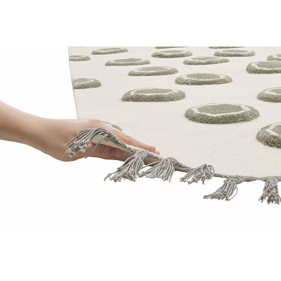 Detský koberec Ring - krémovo-šedý