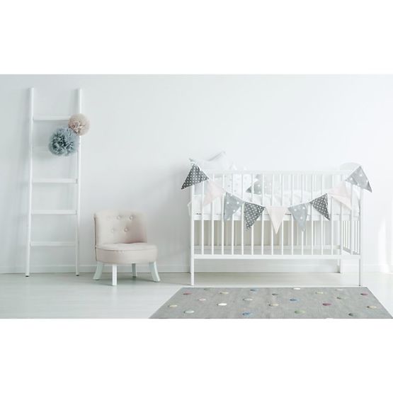 Detský koberec s guličkami- šedý