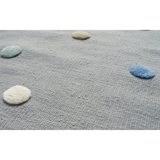 Detský koberec s guličkami- šedý