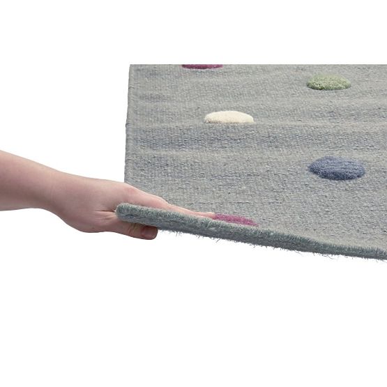 Detský koberec s guličkami- šedý