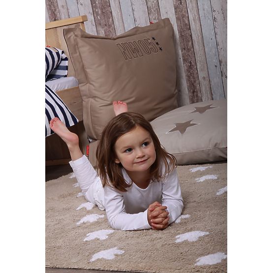 Detský koberec s hviezdami Stars Linen - White