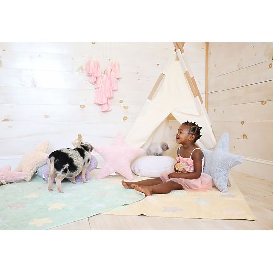 Detský koberec s hviezdami Tricolor Stars - Soft Mint