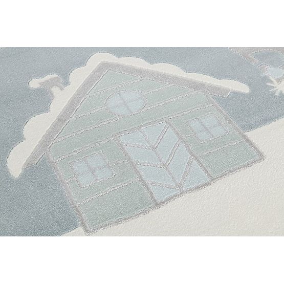 Detský koberec Scandic Home - šedo-modrý