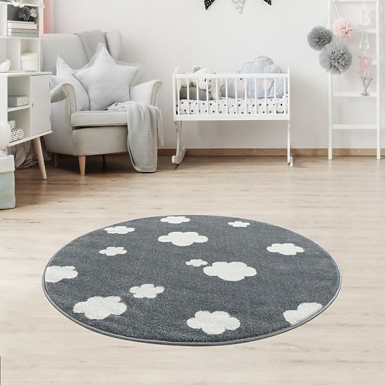 Detský koberec Sky Cloud - šedý