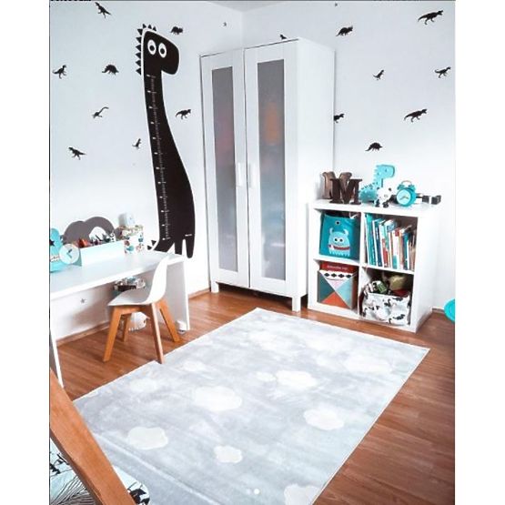 Detský koberec Sky Cloud - strieborný