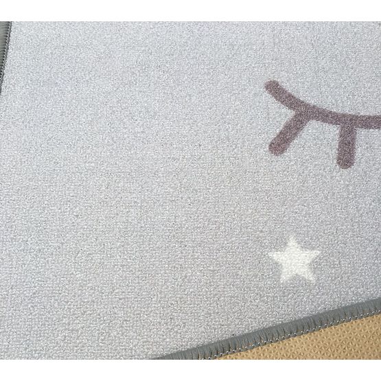 Detský koberec spiace očičká - šedý