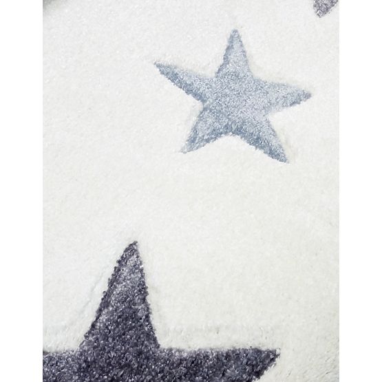 Detský koberec STARS krémovo-modrý