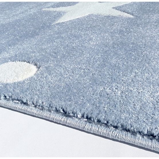 Detský koberec STARS modro-biely