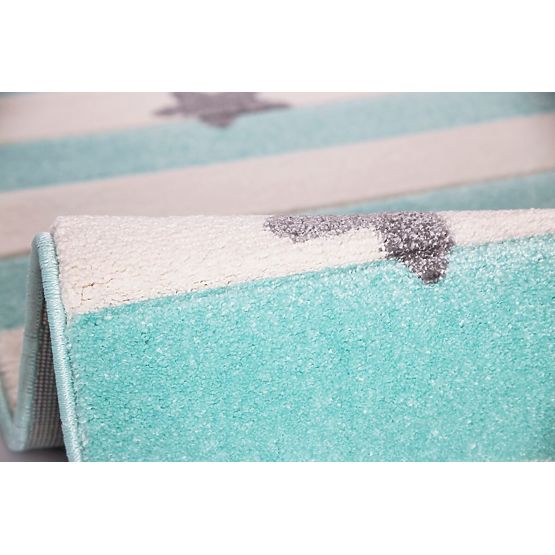 Detský koberec STARS STRIPES - mätový