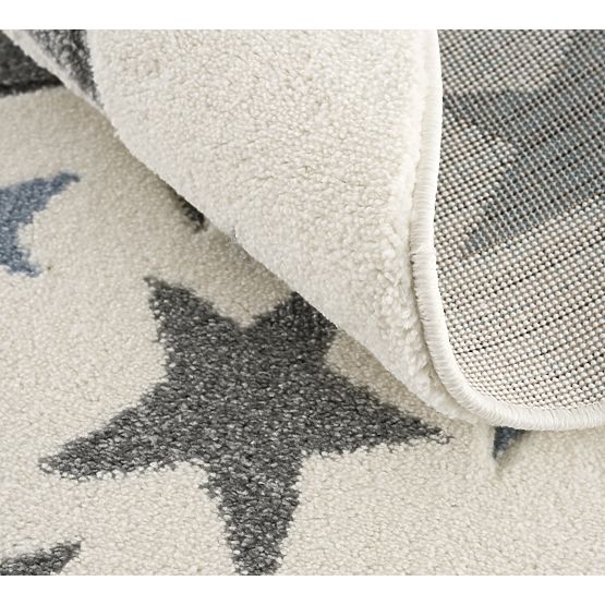 Detský koberec Stella Round - krémovo-modrý