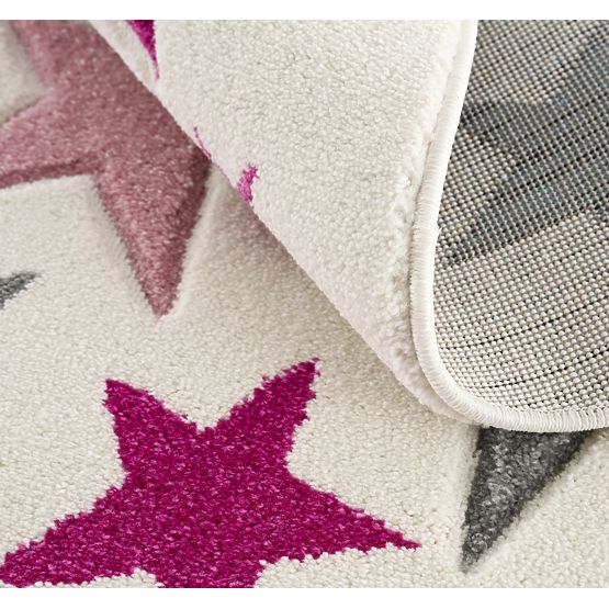 Detský koberec Stella Round - krémovo-ružový