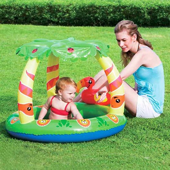 Detský nafukovací bazén so strieškou Bestway Jungle Multicolor