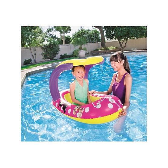 Detský nafukovací čln so strieškou Bestway Minnie Červená