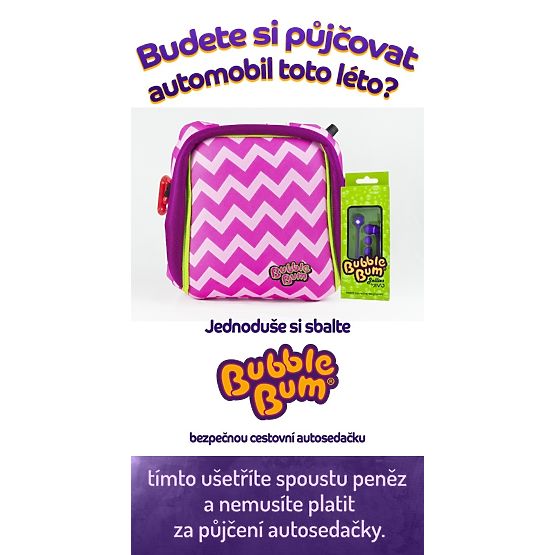 Detský nafukovací podsedák BubbleBum + slúchadlá ZADARMO
