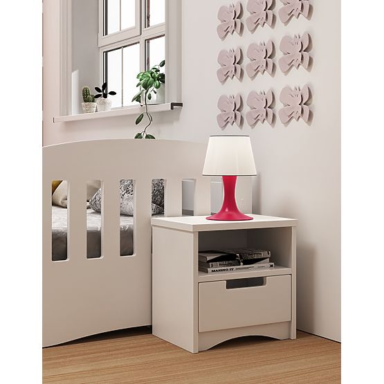 Detský nočné stolík Classic - biely