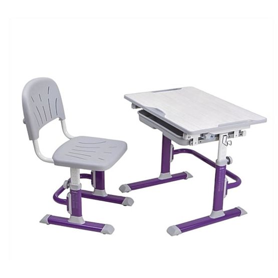 Detský písací stôl + stoličky Cubby Lupin - fialový