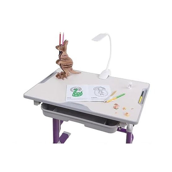 Detský písací stôl + stoličky Cubby Lupin - fialový