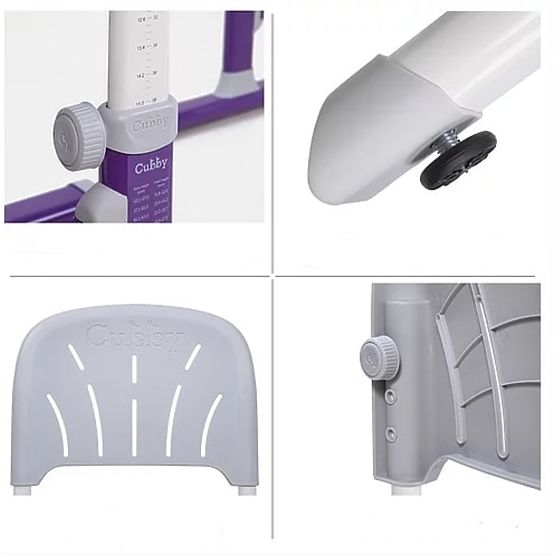 Detský písací stôl + stoličky Cubby Lupin - fialový