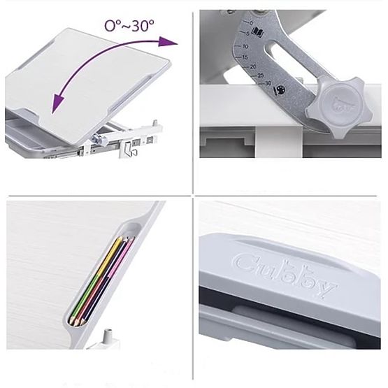 Detský písací stôl + stoličky Cubby Lupin - fialový