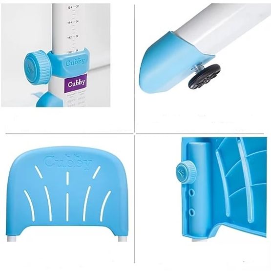 Detský písací stôl + stoličky Cubby Lupin - modrý