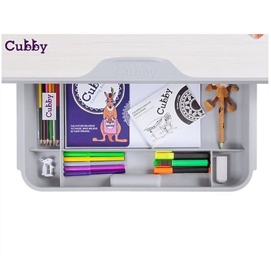 Detský písací stôl + stoličky Cubby Lupin - šedý